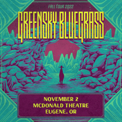 An evening with Greensky Bluegrass live in concert on November 2, 2022 in the McDonald Theatre, Eugene, Oregon