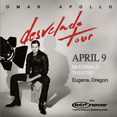 Omar Apollo live in concert Saturday, April 9, 2022 at the McDonald Theatre in Eugene, Oregon