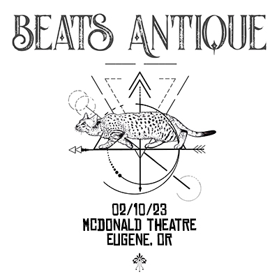 Beats Antique live in concert on Friday, February 10, 2023 at the McDonald Theatre, Eugene, Oregon