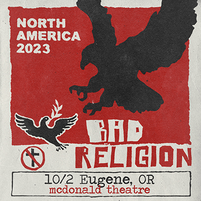Bad Religion live in concert at the McDonald Theatre in Eugene, Oregon