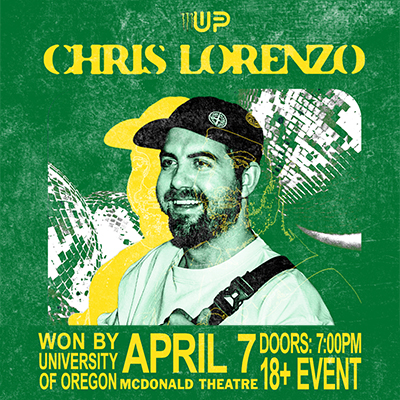 Chris Lorenzo to perform EDM April 7, 2023 in the McDonald Theater, Eugene, Oregon