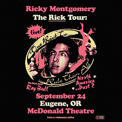 RIcky Montgomery live in concert at the McDonald Theatre in Eugene, Oregon