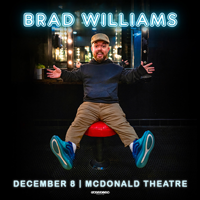 Brad Williams comedy concert live at the McDonald Theatre in Eugene, Oregon