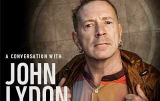 John Lydon aka Johnny Rotten spoken word concert at the McDonald Theatre in Eugene, Oregon