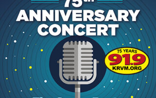 KRVM 75th Anniversary Free Concert on December 3, 2022 in the McDonald Theatre, Eugene, Oregon