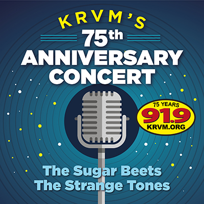 KRVM 75th Anniversary Free Concert on December 3, 2022 in the McDonald Theatre, Eugene, Oregon