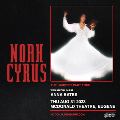 Noah Cyrus live in concert at the McDonald Theatre, Eugene, Oregon