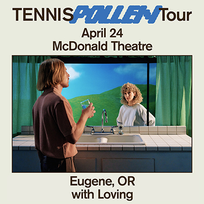 Tennis Pollen 2023 Tour with Loving live in concert on April 24, 2023 in the McDonald Theatre, Eugene, Oregon
