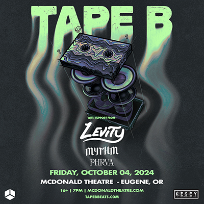 Tape B live in concert Friday, Oct 4 at the McDonald Theatre